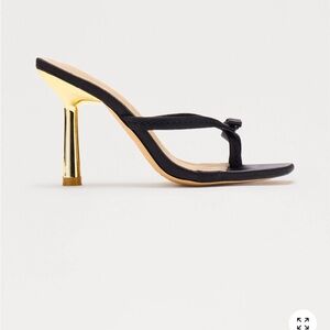 Chic Black and Gold Women's Heels